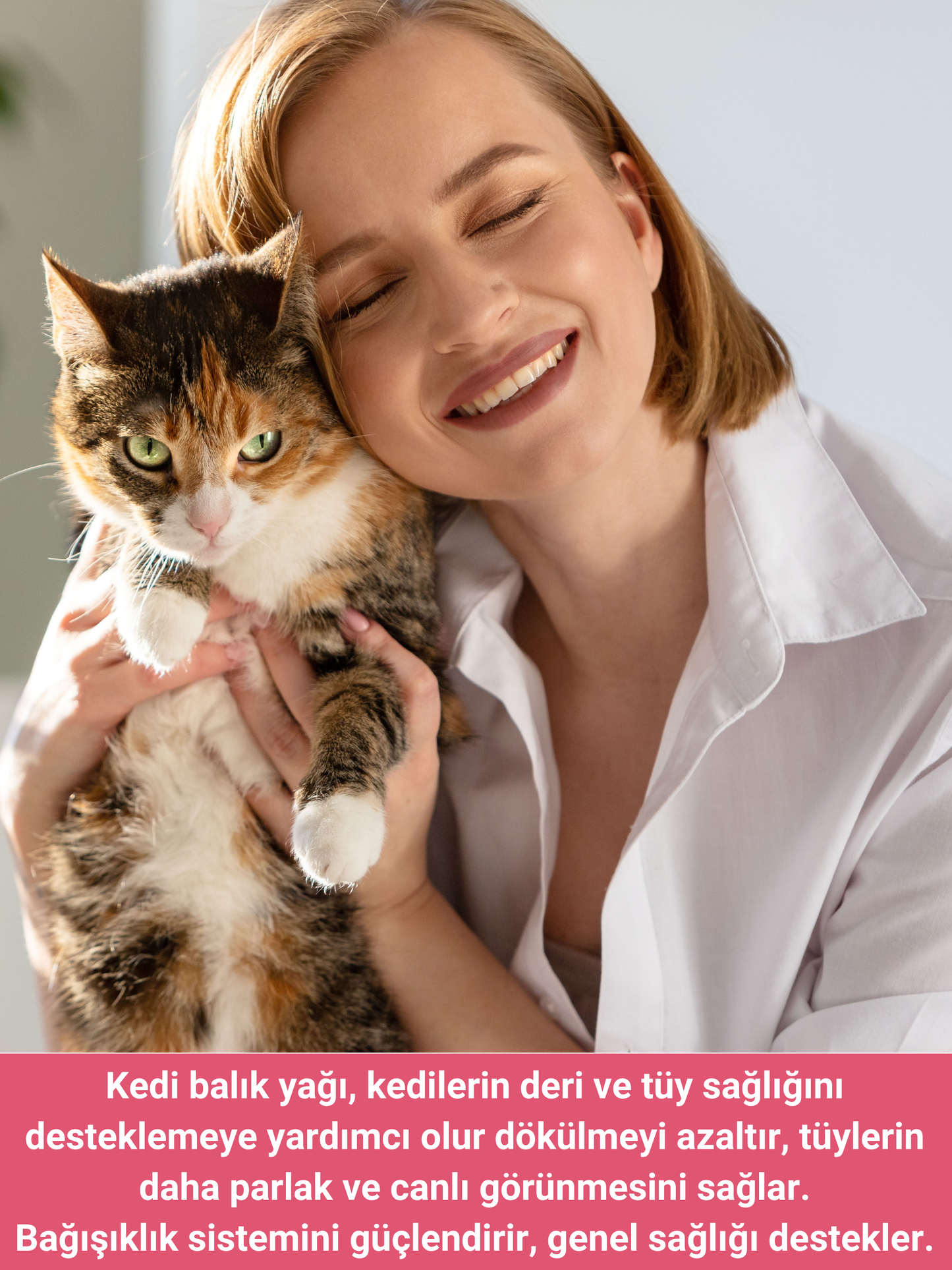 Petiola Tüy Dökülmesini Önleyici ve Tüy Sağlığını Destekleyici Kediler için Balık Yağı Omega 3 ve 6, 200 ml
