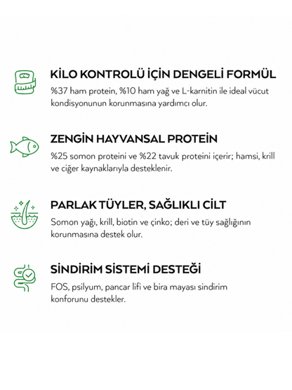 Ultra Premium Kısırlaştırılmış Somonlu Kuru Kedi Maması 2 Kg