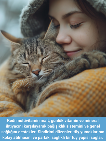 Petiola Bağışıklık Güçlendirici, Tüy Yumağı Ve Kusma Önleyici Multivitamin Kedi Malt Macun 100 gr